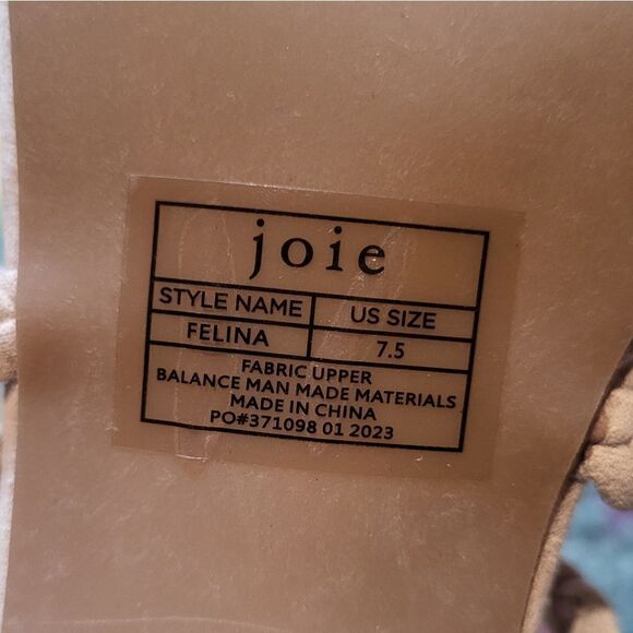 NWT Joie Felina Braided Faux Leather Block Heel Sandals Women's 7.5 - Picture 6 of 6